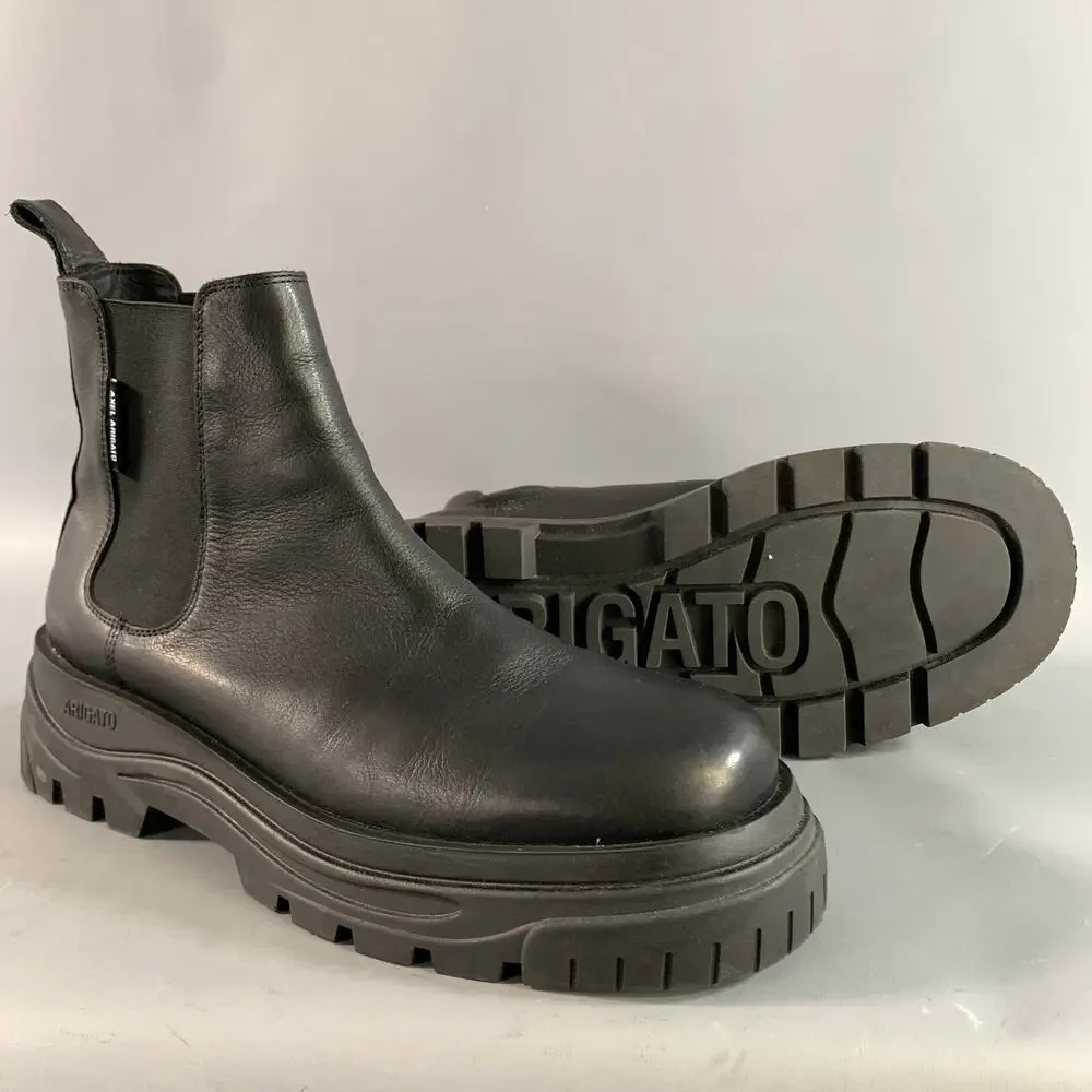 AXEL ARIGATO Size 11 Black Leather Pull On Boots